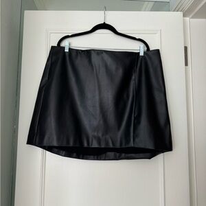 NWT - Maeve Black Faux Leather Skirt
